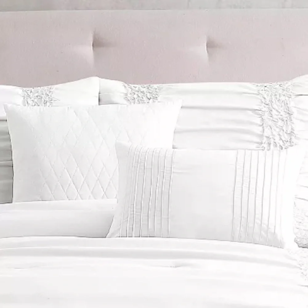 Riverbrook Home Allison Midweight 5 Piece Comforter Set Queen Size White